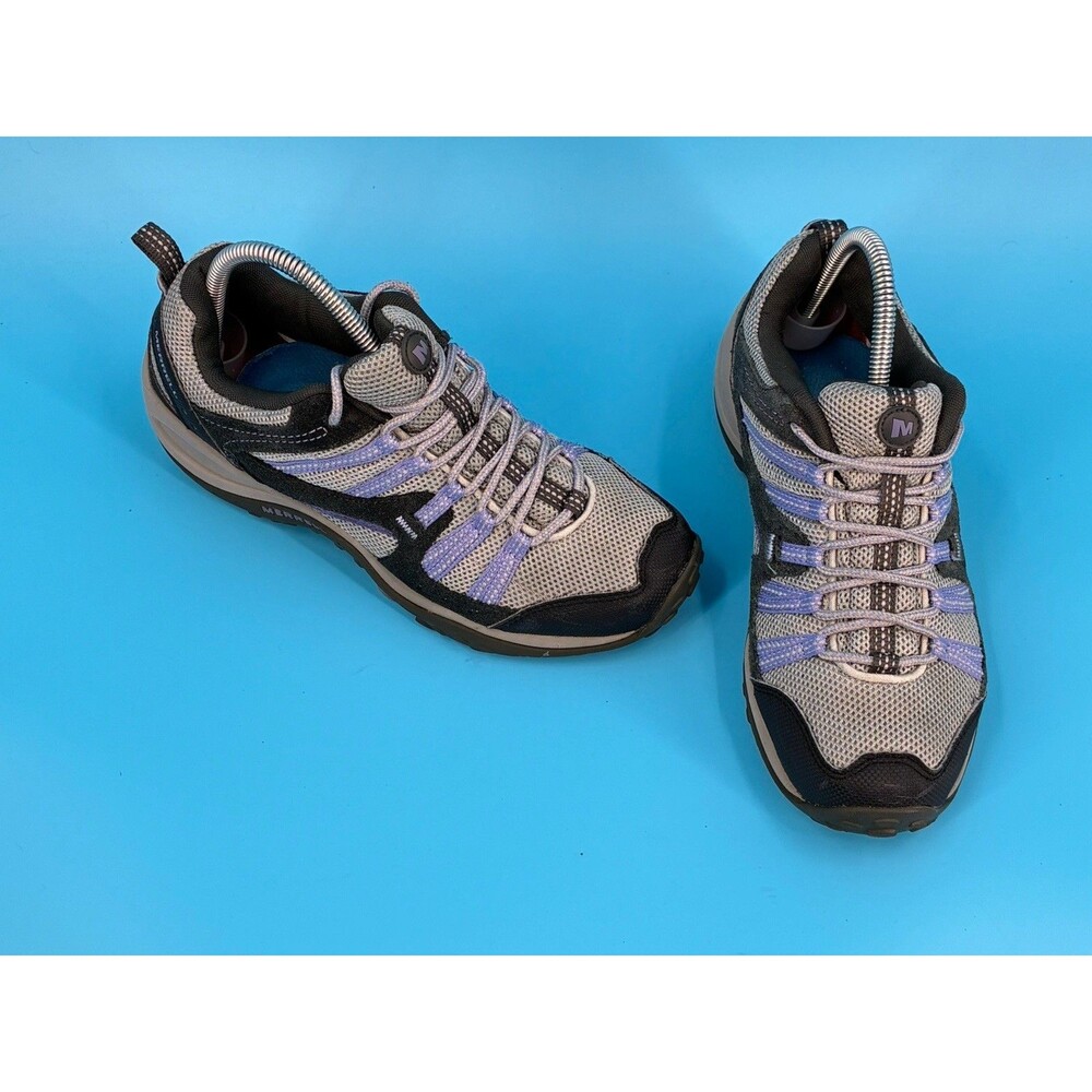 Merrell Fayette Women’s 8.5 Grey Periwinkle Hiking Trail Shoes Sneakers